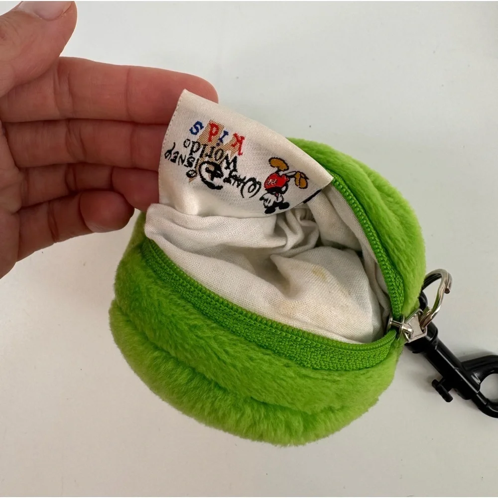Vintage Eeyore Walt Disney Winnie the Pooh Zipper Purse Pouch Round Keychain